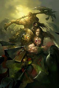 欧洲服装  角落视觉采集到三国杀插画  采集 国战势包 - 陈武&董袭
