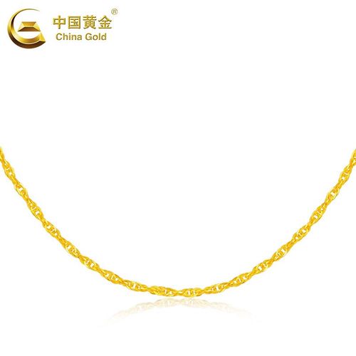 中国黄金足金经典时尚绞丝链黄金项链定价女款黄金项链绞丝链项链视频