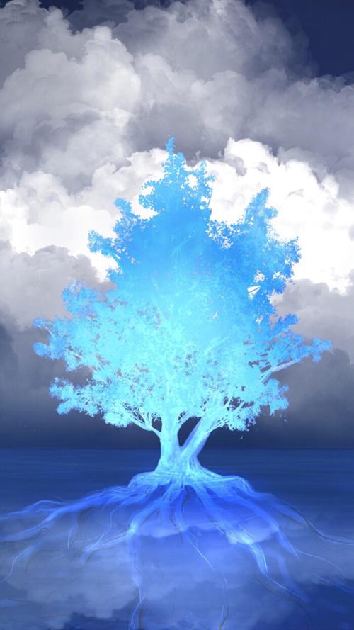 蓝树.壁纸.锁屏.