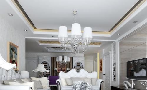 客厅石膏板吊顶效果图_从简约到奢华