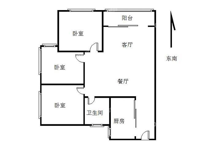 中骏四季阳光 3室2厅 86.98平米