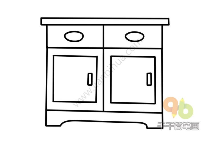 小橱柜简笔画步骤图