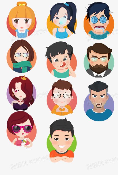 卡通人物头像图片免费下载_png素材_编号z09ijkp43_图