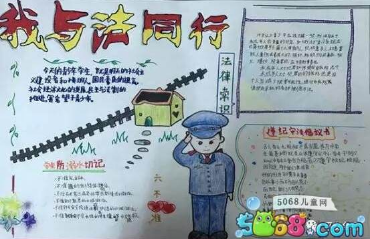 小学宪法教育手抄报模板-法制与社会5