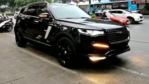 这叫一个霸气,实拍黑色众泰t700