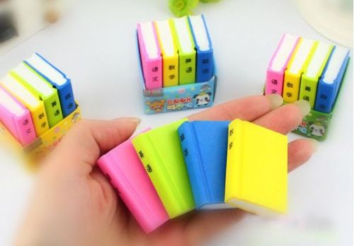 日韩文具 卡通书本迷你橡皮 创意彩色课本造型橡皮擦 学生奖品 批