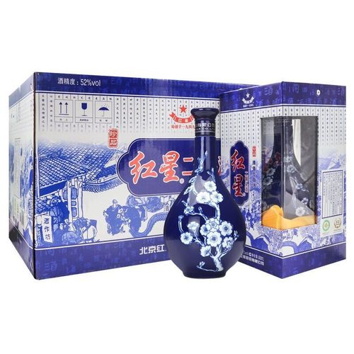 北京红星二锅头酒青花瓷蓝花瓷二锅头清香型白酒52度500ml6瓶整箱视频