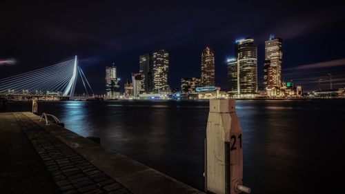鹿特丹城市夜景图片高清电脑桌面壁纸