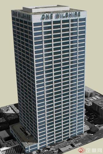 某栋高层写字楼建筑设计su贴图模型