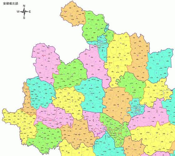 安徽省各省辖市分乡镇行政区划图