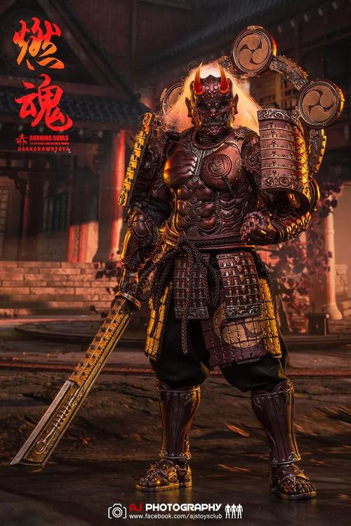 开箱darkcrowntoys武士机甲风燃魂系列赤鬼