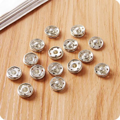 按扣暗扣子母扣摁扣揿扣纽扣扣子 银色金属隐形钮扣衬衫扣子20颗
