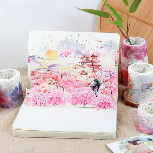 迷你日式和纸胶带贴纸 古风创意手撕胶带手账相册装饰贴