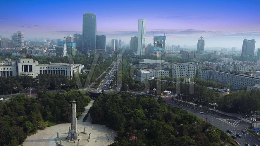 长春_南关区_地标_航拍素材_3840x2160_高清视频素材下载(编号