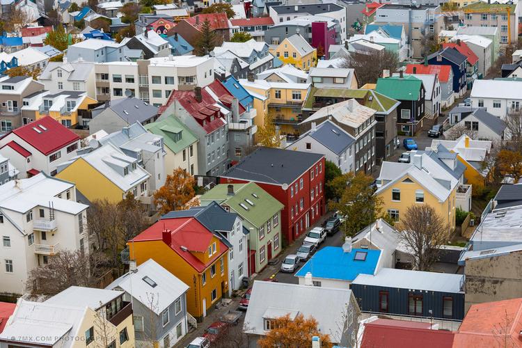 安静 俯视 文艺 秋色 可爱 宁静 密集 小镇 明信片 梦幻 屋顶 城市