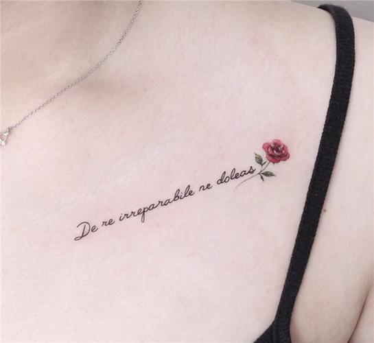 华纹艺——女生锁骨纹身案例欣赏