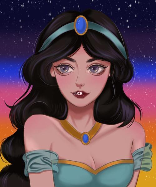 茉莉公主_手绘_手绘头像_文化_绘画