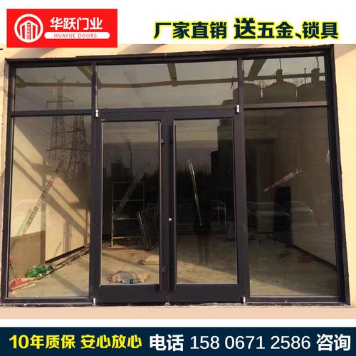 大门铝合金商铺德基地弹簧烤漆门肯氟碳
