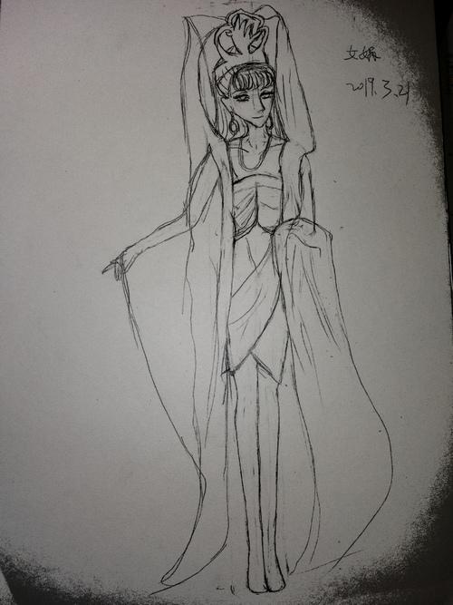 1990版《封神榜》女娲 来自绘画菜鸟的二次元人体练习