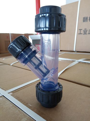 upvc工业管道塑料y型过滤器 pvc化工管透明y型过滤器 厂家直销