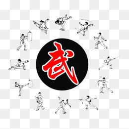 武字和不同的武术动作