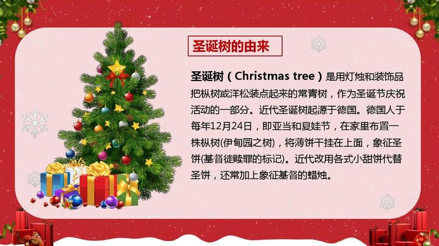 最新可爱卡通动画效果圣诞节介绍幼儿园中小学圣诞节主题班会课件ppt