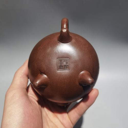 宜兴紫砂壶复古做旧徐汉棠福禄紫砂壶中国风创意礼品新品一件代发