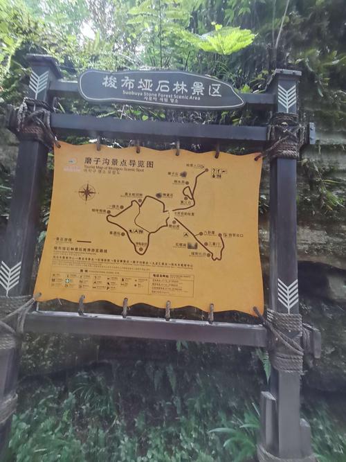 梭布垭石林景区示意图