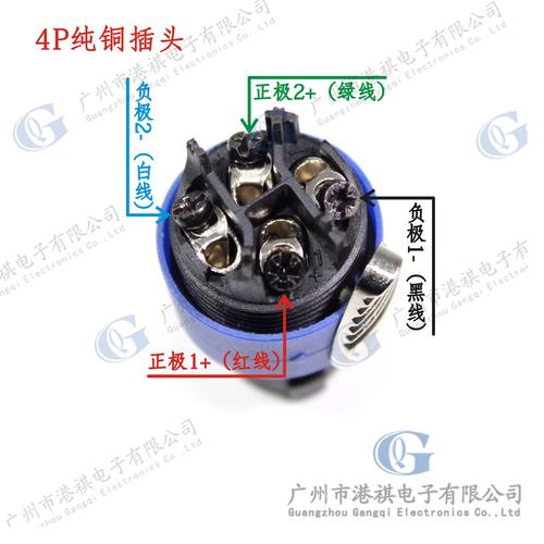 全铜内芯音响四芯专业音箱插头 功放喇叭线音响接头欧姆插头nl4fx