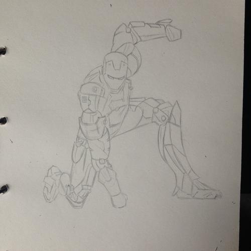 【练习】手绘钢铁侠|纯艺术|绘画|庚午 - 原创作品