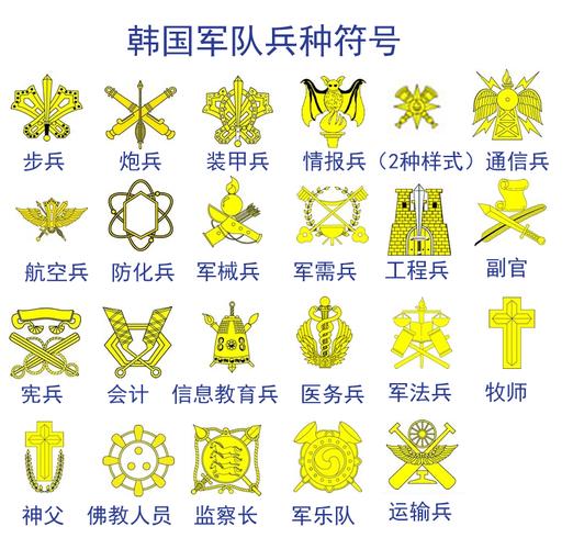 韩国陆军兵种徽章,你都认识了吗?_标志