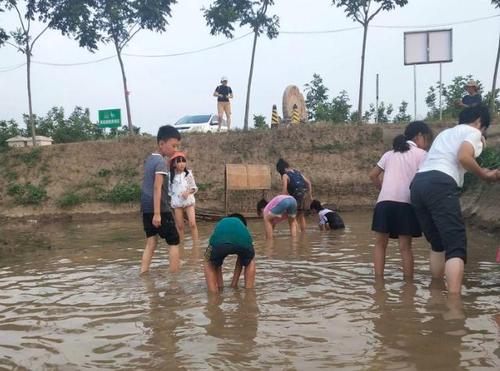 驻马店上演少儿版"人虾大战",耕读少年赤膊上阵