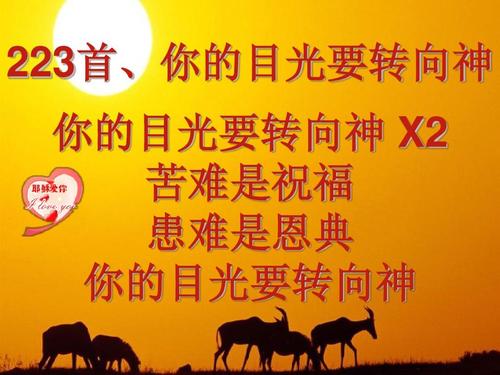 223首,你的目光要转向神