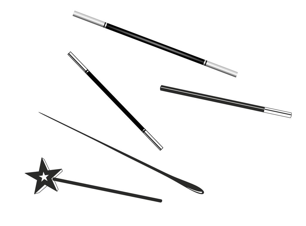 魔法棒,插画,不同,魔术棒,设计,模版