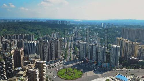 【4k】四川乐山市城市航拍_3840x2160_高清视频素材