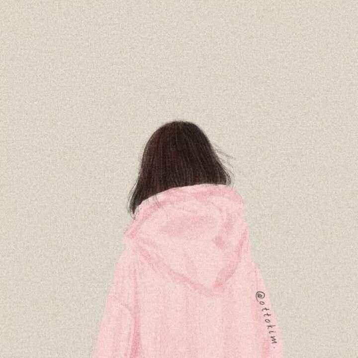 短发女背影手绘头像了解一下