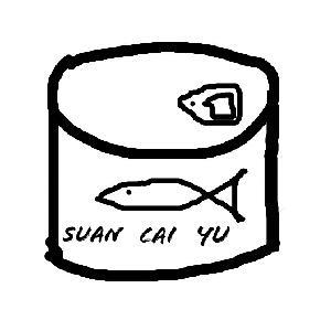 简笔画鱼罐头