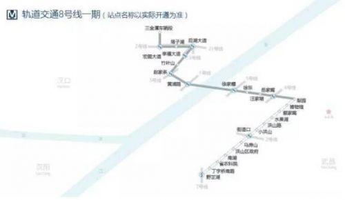 武汉地铁8号线线路图