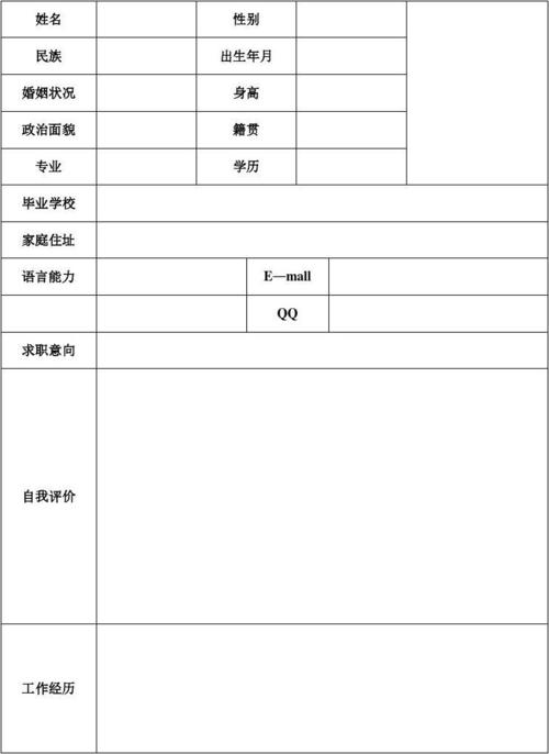 简单版个人简历