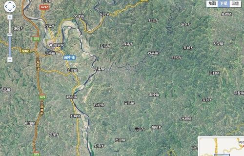 阆中——自然地形图
