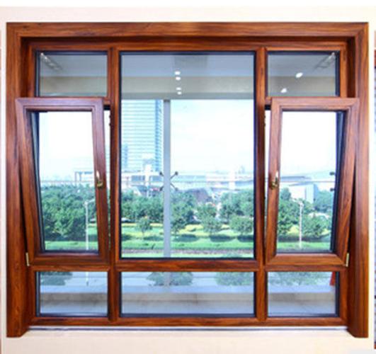 3d木纹断桥铝门窗