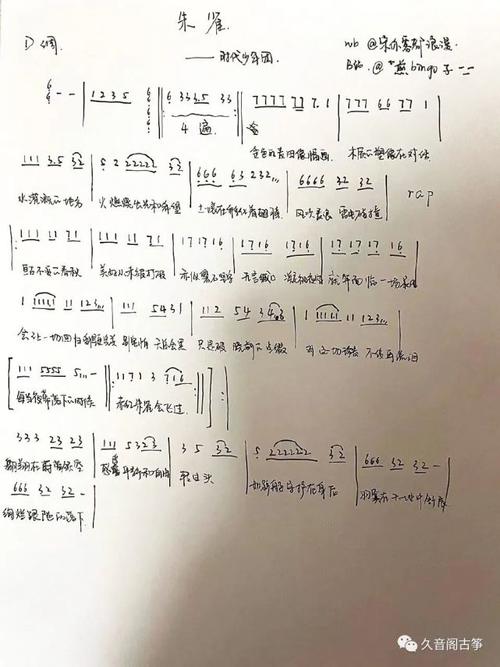 古筝曲谱《朱雀》时代少年团