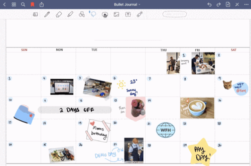 「素材」工具来了:循环利用 goodnotes 笔记中的贴纸