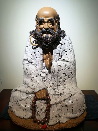 陶瓷达摩祖师石湾公仔工艺品观音菩萨佛像中式禅意客厅会所装饰品