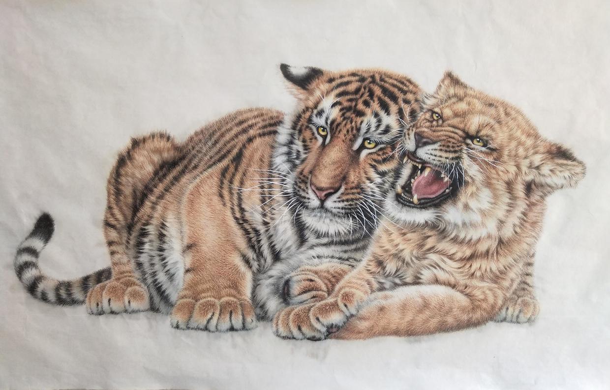 实力派工笔虎画家李雪刚