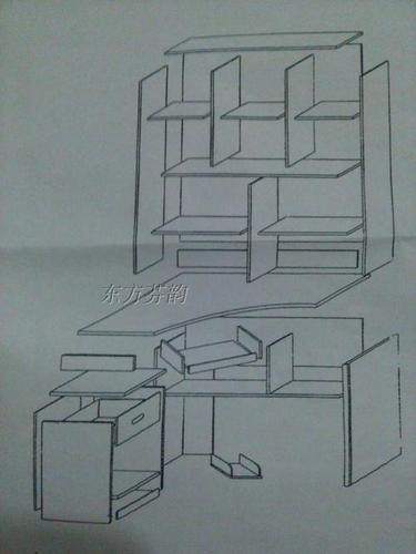 电脑桌素描简笔画