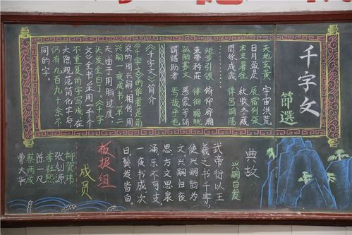 经典传承中华文化黑板报