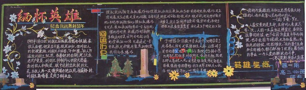 讲好英雄故事简易黑板报 简易黑板报图片大全