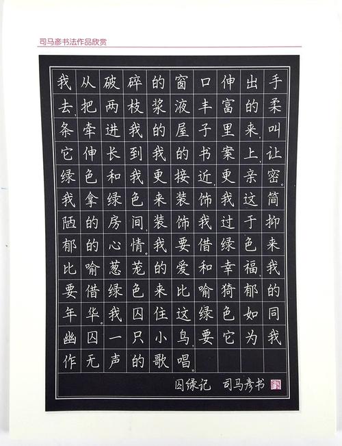 司马彦钢笔练字本钢笔字帖米字格本田字格本方格本硬笔书法练字纸