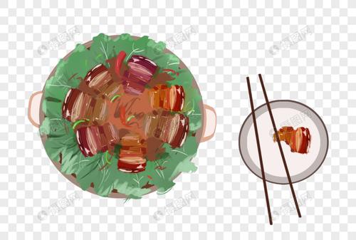 免抠元素 手绘/卡通元素 红烧肉 手绘红烧肉.